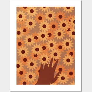 Flower Fields Boho Style Posters and Art